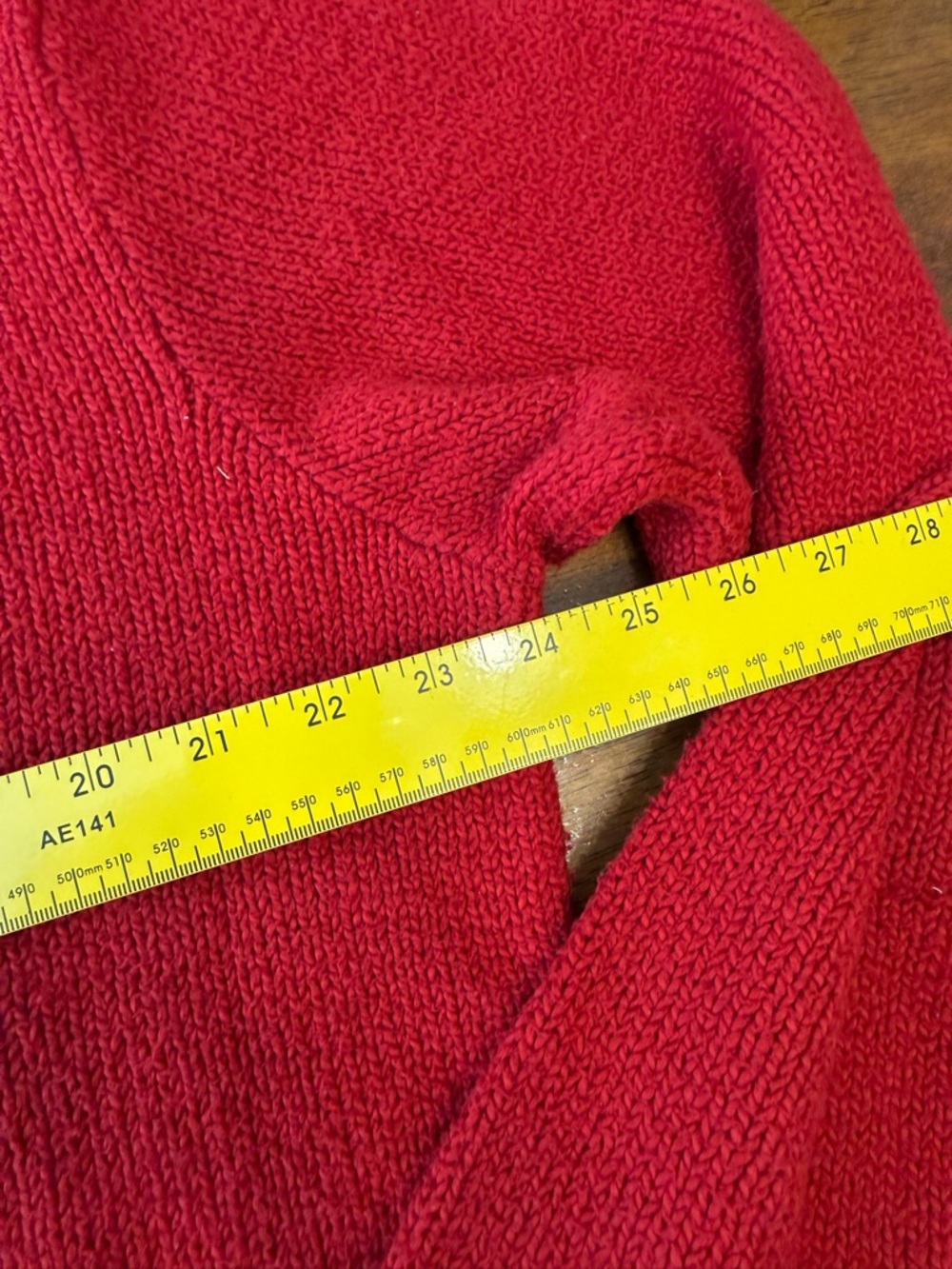Vintage Polo Ralph Lauren Red Crewneck Sweater XL Cotton Wool Pullover Navy Pony - Picture 3 of 9